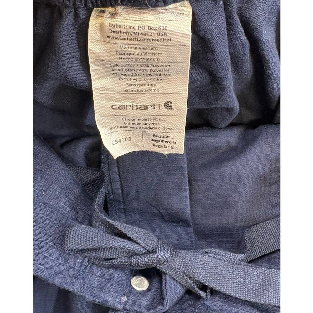 Carhartt Force Scrub Pants Dark Blue Ripstop Cargo Medical Men’s Large - Picture 3 of 10